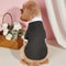 Formal Pet Tuxedo Shirt Elegant Wedding Suit With Integrated Bow Tie 2
