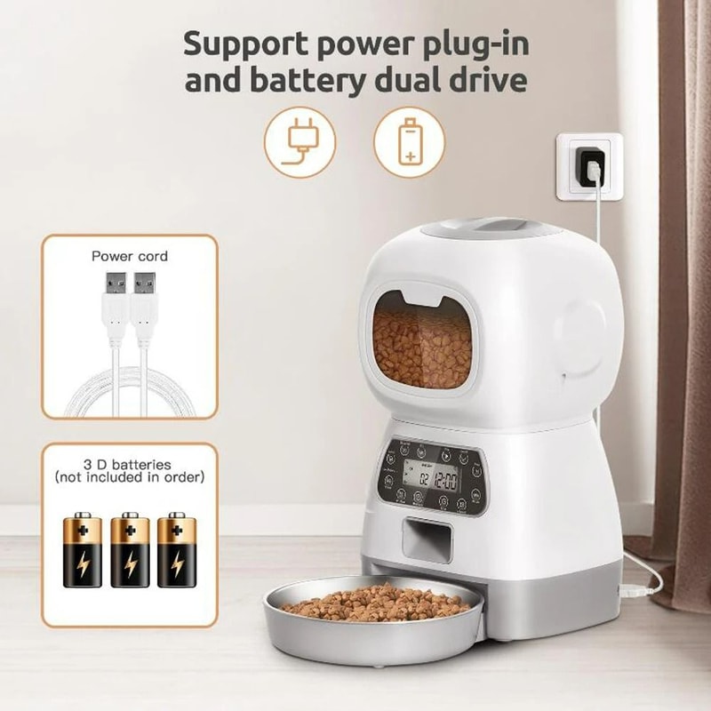 35L Smart WiFi Automatic Pet Feeder Precision Slow Feeding With Voice Recorder 5