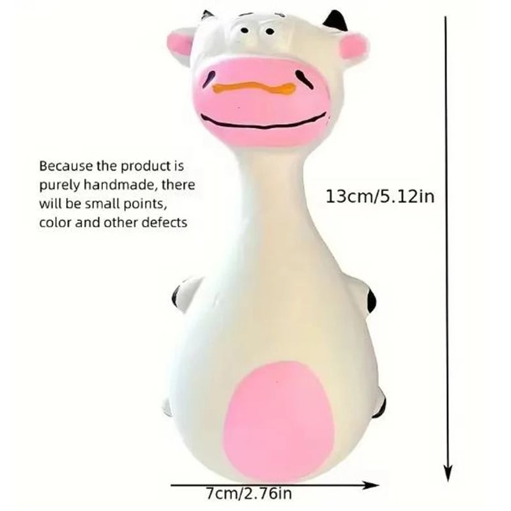 Durable Rubber Squeaky Animal Toy BiteResistant Interactive Elephant Cow 7