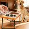 Ergonomic Elevated Wooden Feeder 15 Tilted Raised Pet Bowl Stand 1
