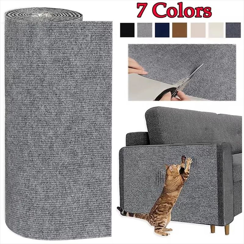 Trimmable SelfAdhesive Cat Scratcher Customizable Furniture Protector Scratching Mat 1