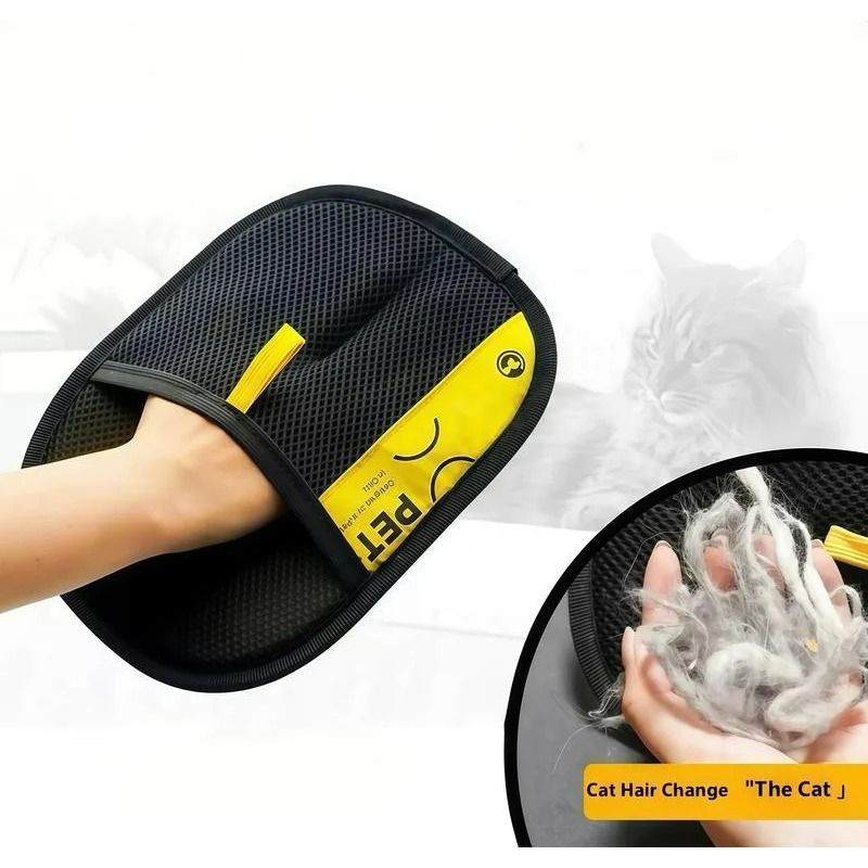 2in1 Electrostatic Pet Hair Remover Glove Reusable Grooming Lint Roller Tool 5