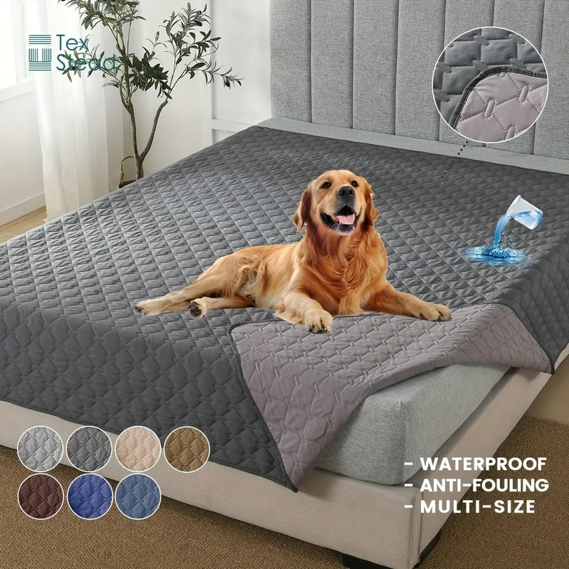 DoubleSided Waterproof Pet Blanket HeavyDuty Furniture Protector Bed Cover 0