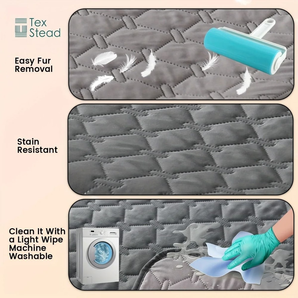 DoubleSided Waterproof Pet Blanket HeavyDuty Furniture Protector Bed Cover 3