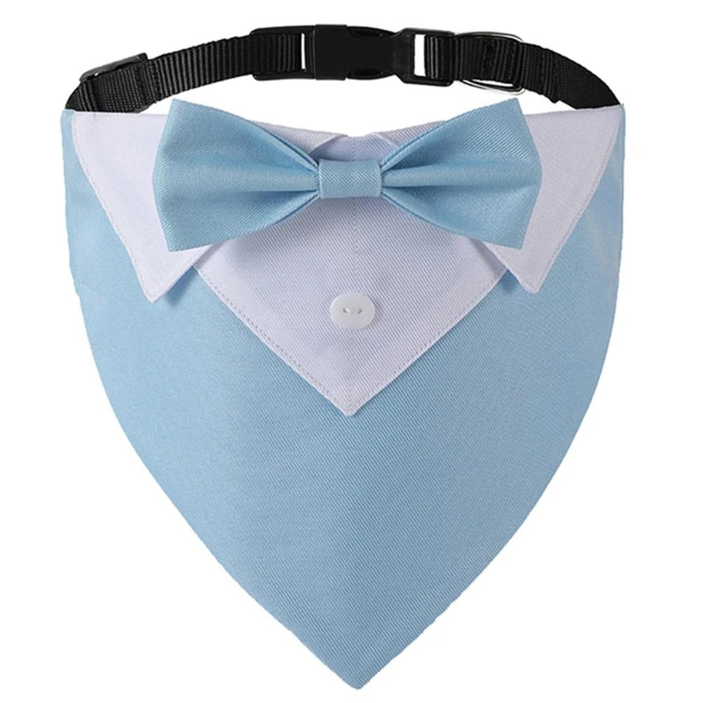 Formal Bow Tie Dog Tuxedo Bandana Adjustable Wedding Party Triangle Scarf 10