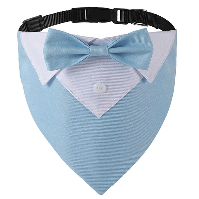 Formal Bow Tie Dog Tuxedo Bandana Adjustable Wedding Party Triangle Scarf 10