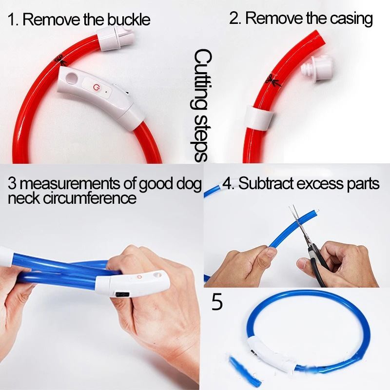HighVisibility Luminous LED Dog Collar UltraBright Night Safety Light 3
