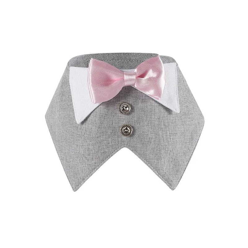 Premium Dog Tuxedo Bandana Formal Wedding Party Bow Tie Collar 7