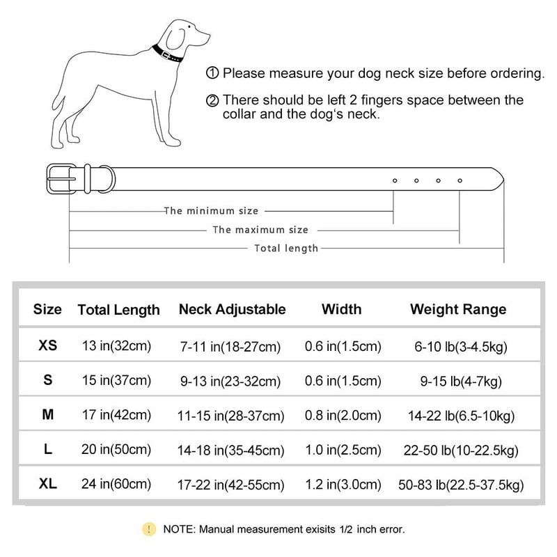Customized PU Leather Nameplate Dog Collar Padded Comfort With Free Engraving 6
