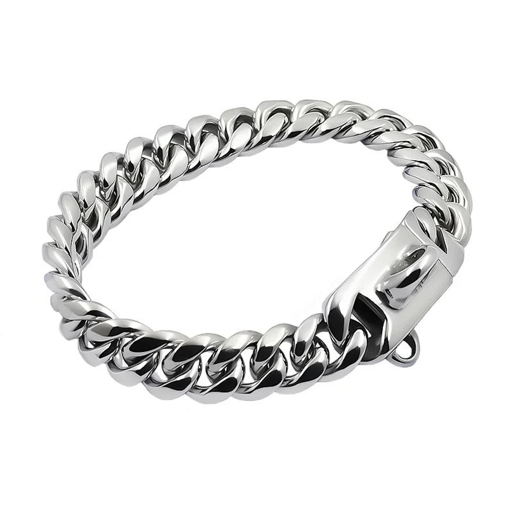 Luxury Gold Cuban Link Dog Collar 14mm HeavyDuty Stainless Steel Choker 4