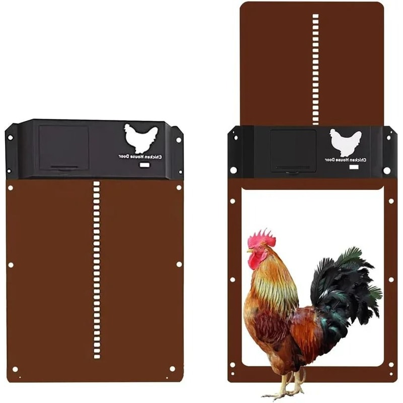 Smart Automatic Chicken Coop Door LightSensing Battery Powered Poultry Guard 8