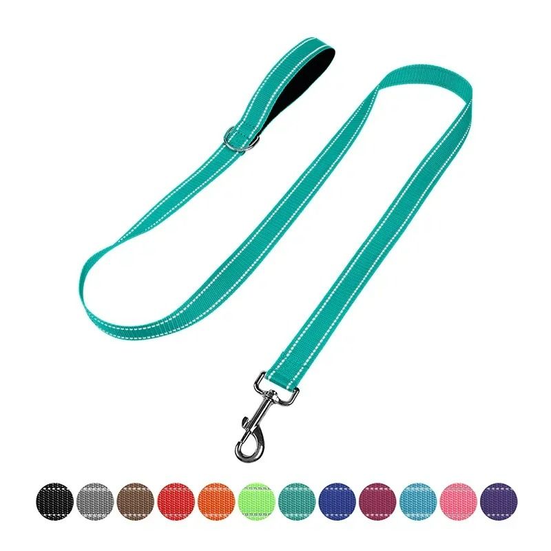 HighVisibility Reflective Dog Leash HeavyDuty Nylon Traction Strap For Night Safety 0