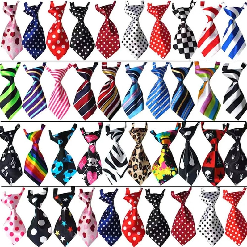 Premium Bulk Pet Bow Tie Set Mixed Colors Adjustable Grooming Accessories 0