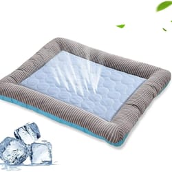 instant relief ice silk cooling mat – breathable summer sleep pad for dogs & cats