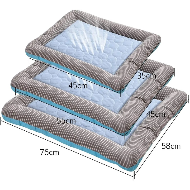 Instant Relief Ice Silk Cooling Mat Breathable Summer Sleep Pad For Dogs Cats 1