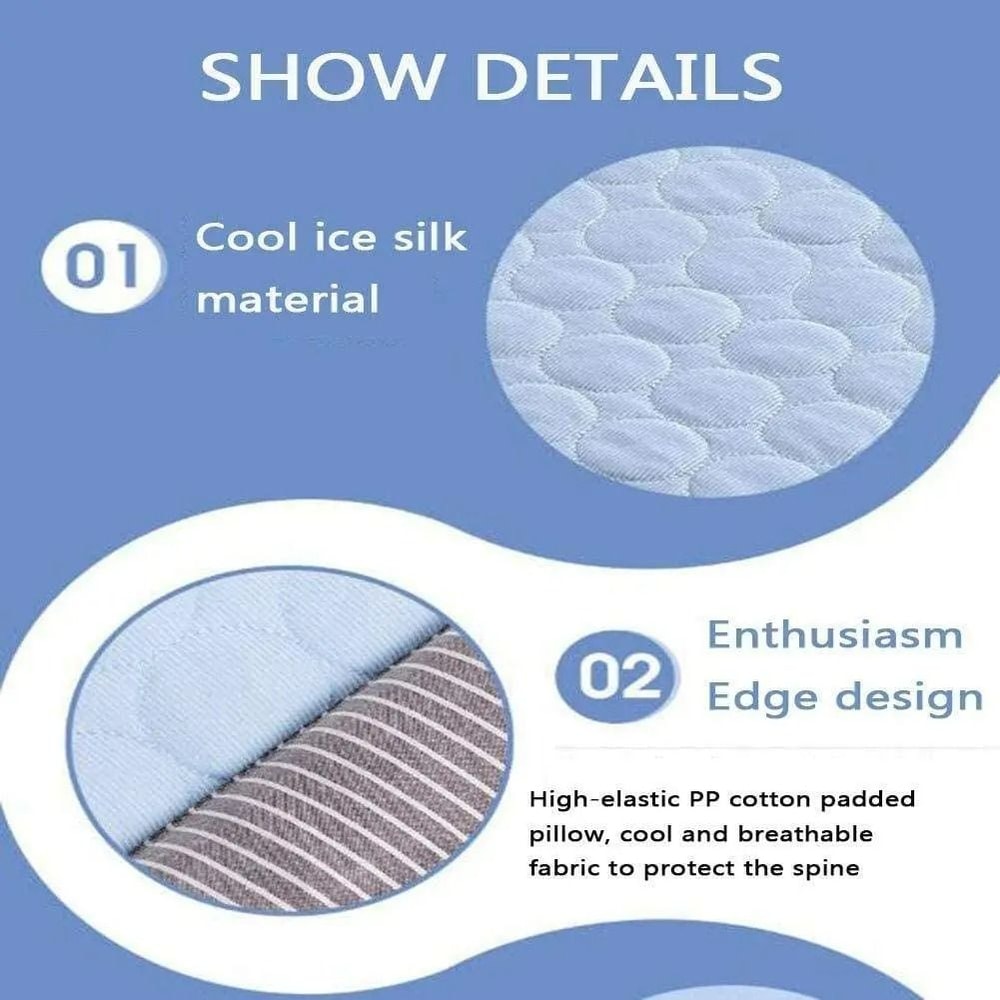 Instant Relief Ice Silk Cooling Mat Breathable Summer Sleep Pad For Dogs Cats 2