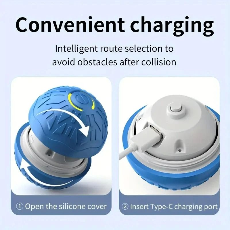 Smart Interactive Dog Toy Ball Automatic Electronic Rolling Bouncing USB Rechargeable Ball 6