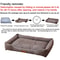 FourSeason Orthopedic Square Dog Bed Waterproof BiteResistant Pet Mattress 5