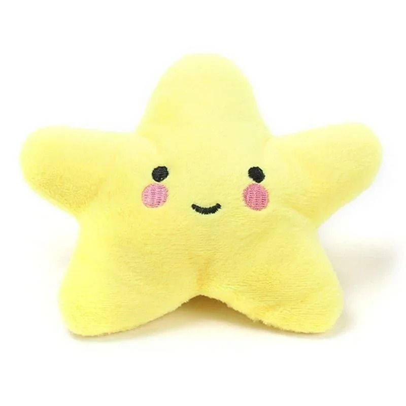 Interactive Plush Pentagram Squeak Toy Soft StarShaped Playmate For Dogs Cats 6