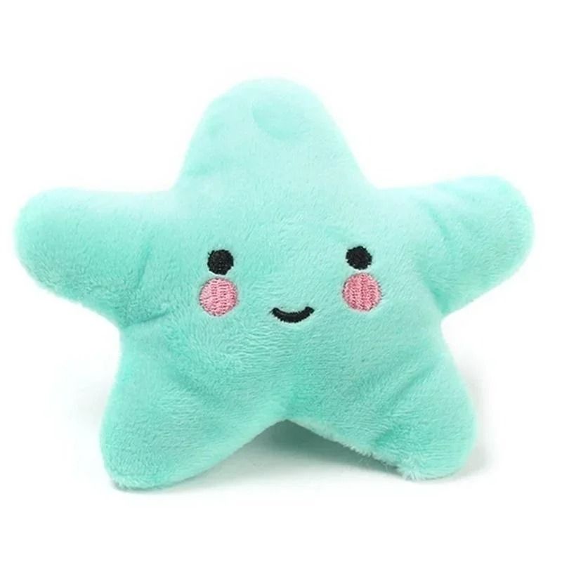 Interactive Plush Pentagram Squeak Toy Soft StarShaped Playmate For Dogs Cats 7