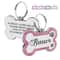 Custom DoubleSided Glitter Pet ID Tag Personalized AntiLost Bone Pendant For Dogs Cats 10