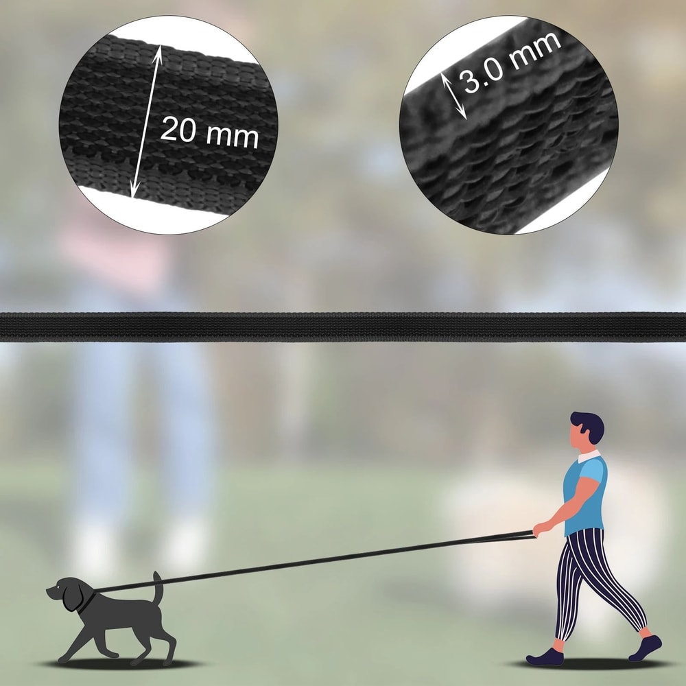 LongTrack Training Leash NonSlip Latex Silk Lead For Small To Large Dogs 3