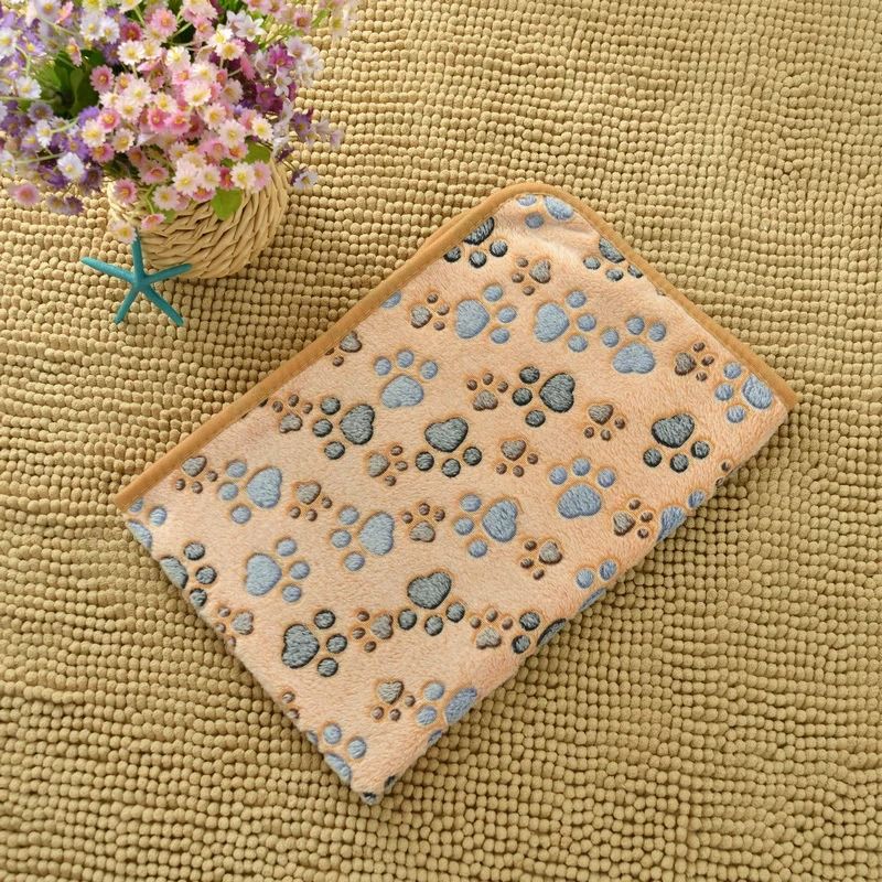 UltraSoft Flannel Pet Blanket Cozy PawPrint Fleece Mat For Dogs Cats 7
