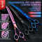 Professional JP440C 7Inch Pet Grooming Shears HighPerformance Curved Fishbone Thinning Scissors 0