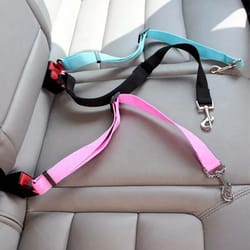 universal dog car seat belt safety lead – durable adjustable vehicle travel restraint