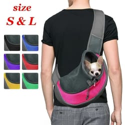 hands-free pet sling carrier – breathable mesh crossbody travel bag for puppies & cats