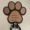 Custom Wooden Paw Print Leash Hanger Handcrafted WallMounted Hook For Collars Leashes 3