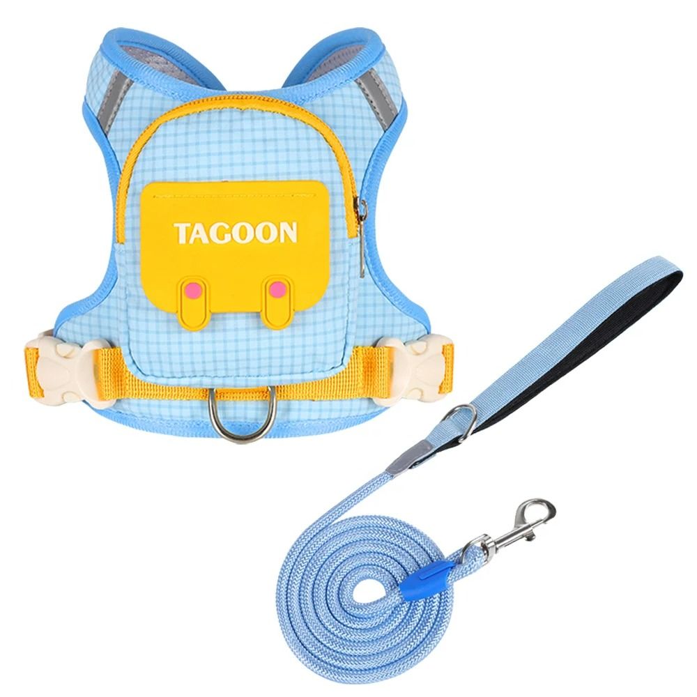 Adventure Pet Harness Backpack Set Reflective EscapeProof Walking Vest 10