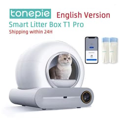 65l smart self-cleaning cat litter box – fully enclosed automatic pet toilet (english version)