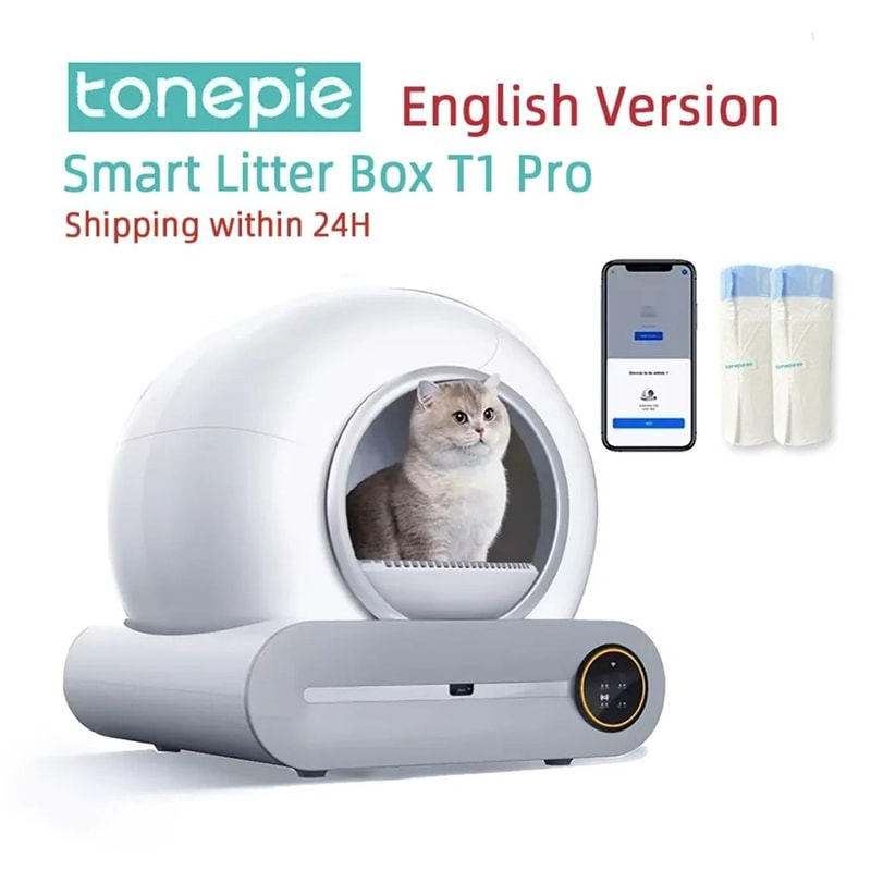 65L Smart SelfCleaning Cat Litter Box Fully Enclosed Automatic Pet Toilet English Version 1