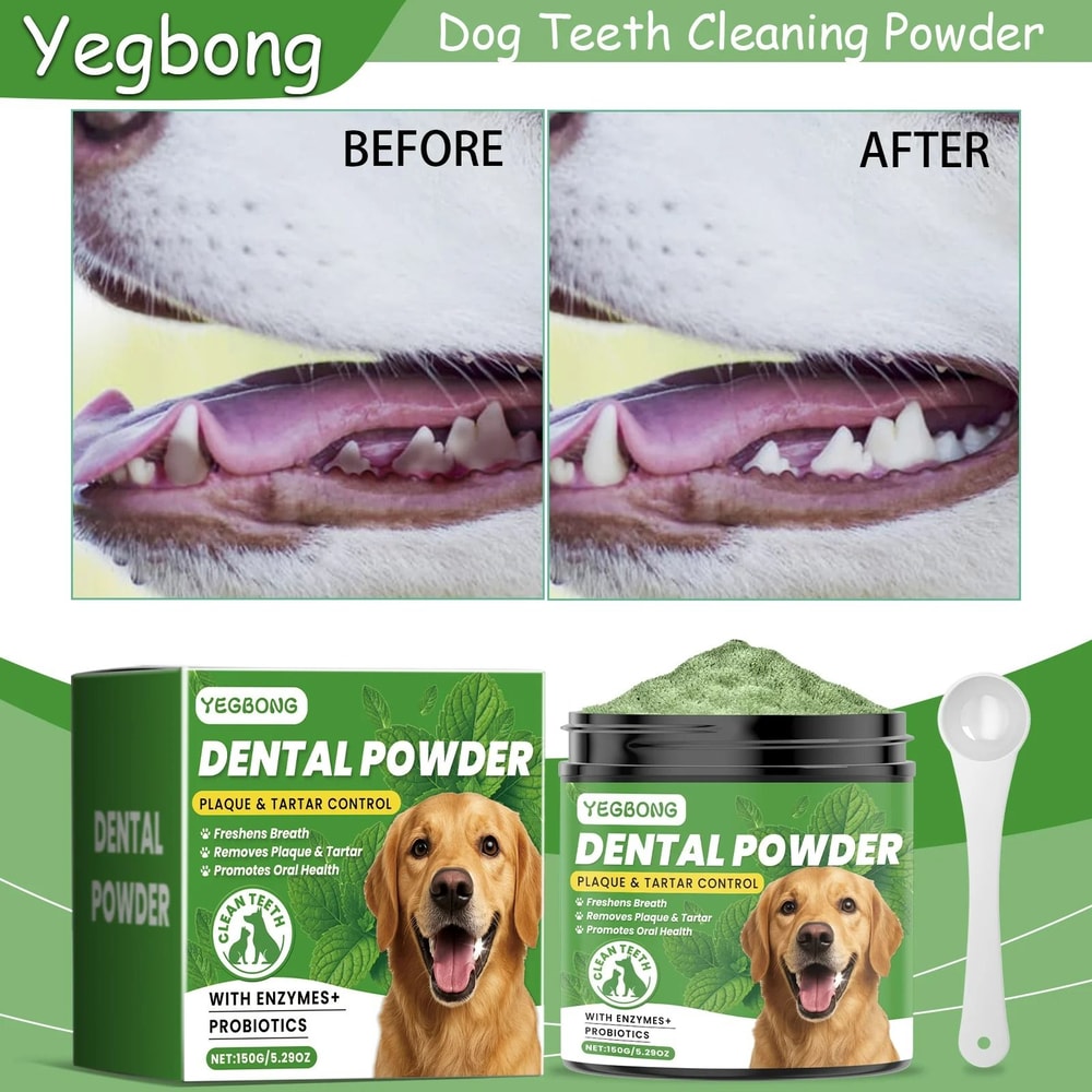 Pet Dental Cleaning Powder Gentle Tartar Plaque Remover For Fresh Breath 1