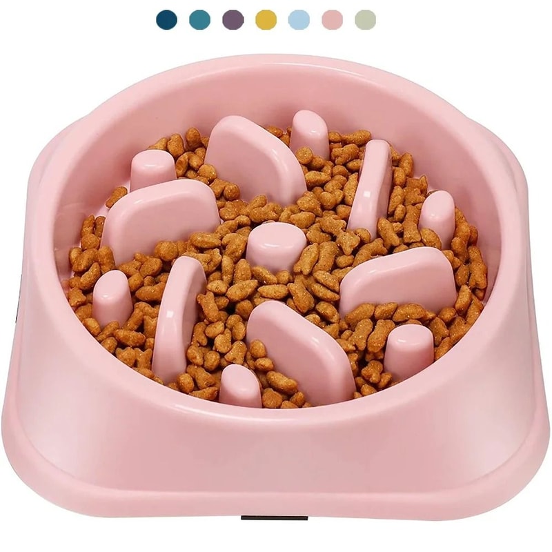 AntiGulping Slow Feeder Interactive Puzzle Bowl For Healthy Digestion 0