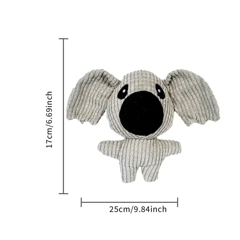 Corduroy Squeaky Plush Toy Durable BiteResistant Chew For Small Medium Dogs 9