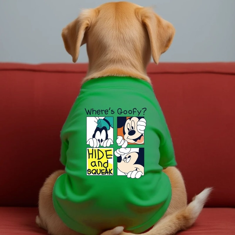 Graphic Pet Tee Wheres Goofy Soft Breathable ShortSleeved TShirt 8
