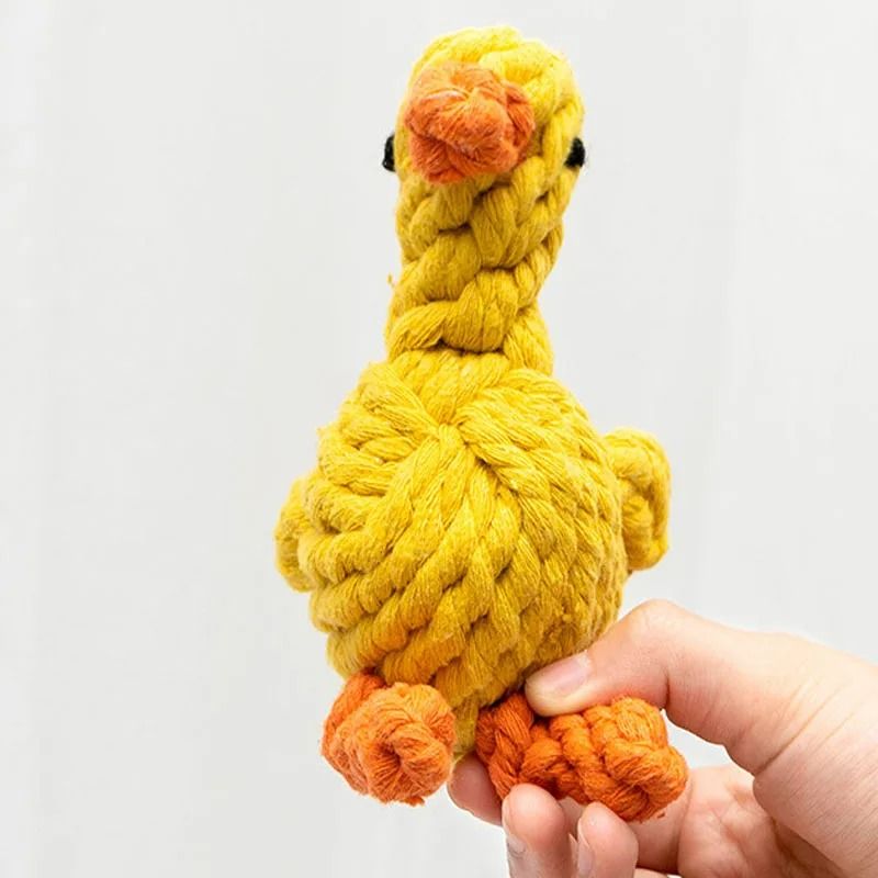 HandWoven Rope Knot Ball HeavyDuty BiteResistant Dental Chew For Small Dogs 5