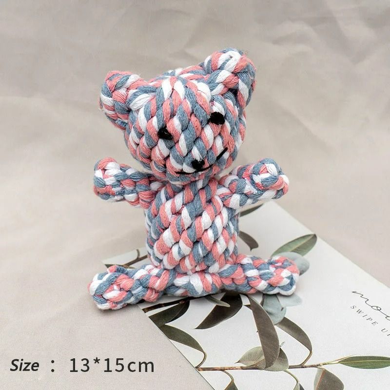 HandWoven Rope Knot Ball HeavyDuty BiteResistant Dental Chew For Small Dogs 7