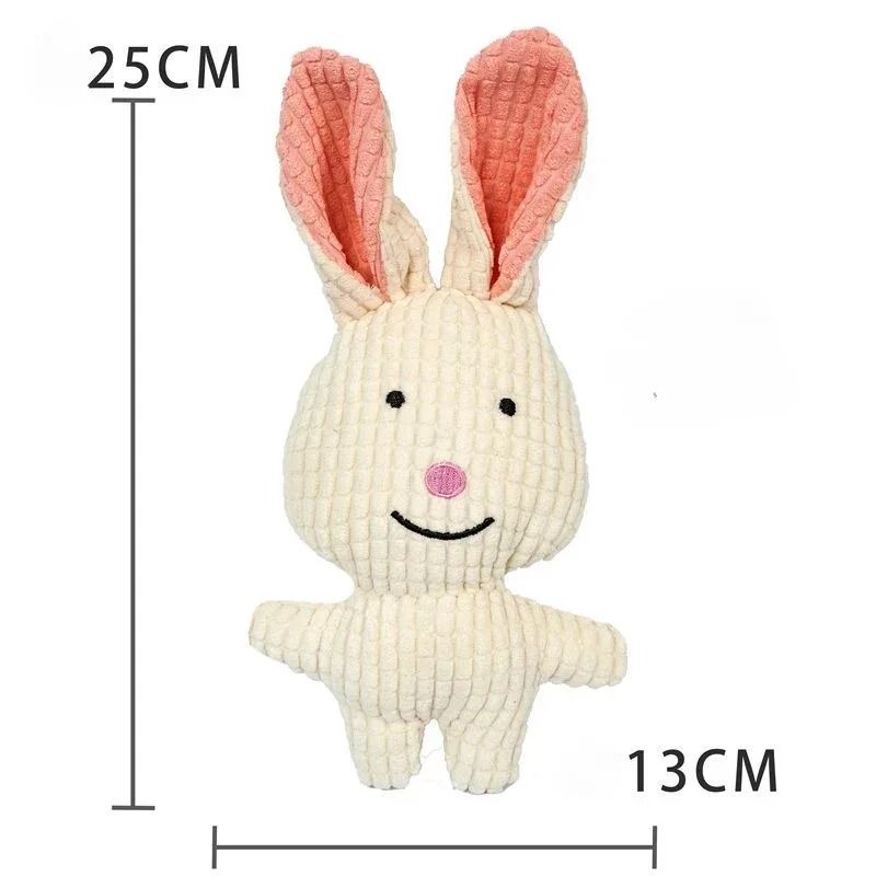 Interactive Squeaky Plush Toy MultiSensory Teething Boredom Relief For Small Medium Pets 9