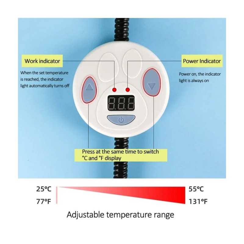 Pet Electric Heating Pad Waterproof Intelligent Thermal Blanket For Dogs Cats 1