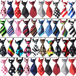 25-piece solid color pet necktie set – premium adjustable grooming accessories