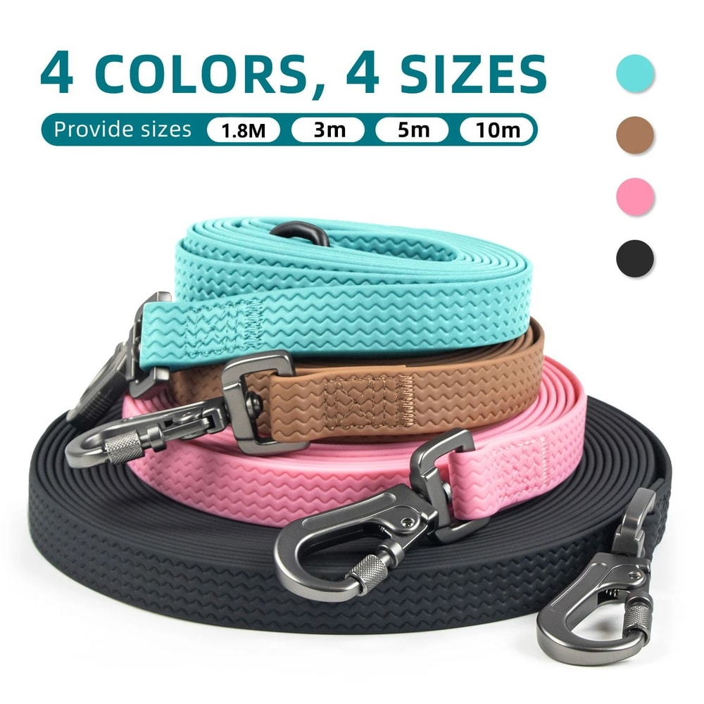 PVC Waterproof Dog Leash NonSlip HeavyDuty Training Lead For All Weather 5