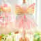 Spring Princess Pet Dress Lace Striped Skirt For Puppies Cats 5