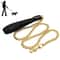 Gold Stainless Steel Dog Leash HeavyDuty 4 Ft Welded Link Lead 4