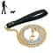 Gold Stainless Steel Dog Leash HeavyDuty 4 Ft Welded Link Lead 6