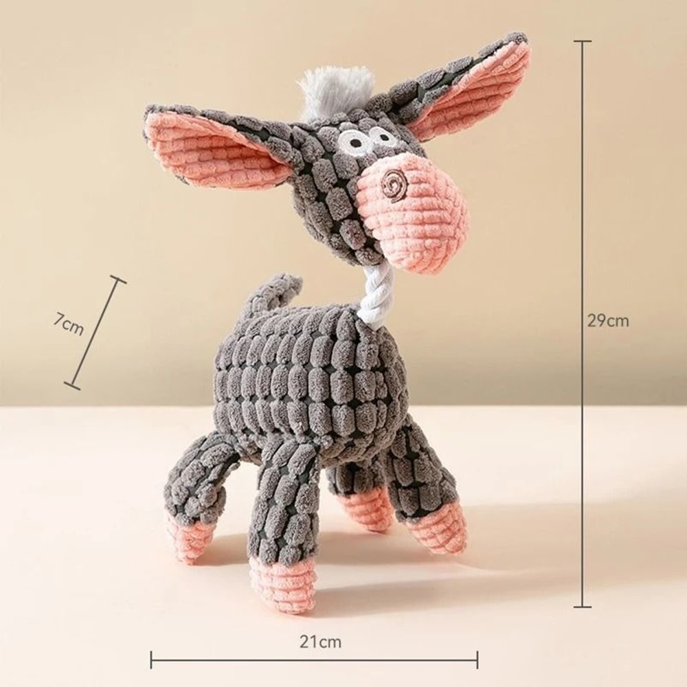 Interactive Pineapple Plush Toy Cotton Rope Squeaky BiteResistant Enrichment Toy 7