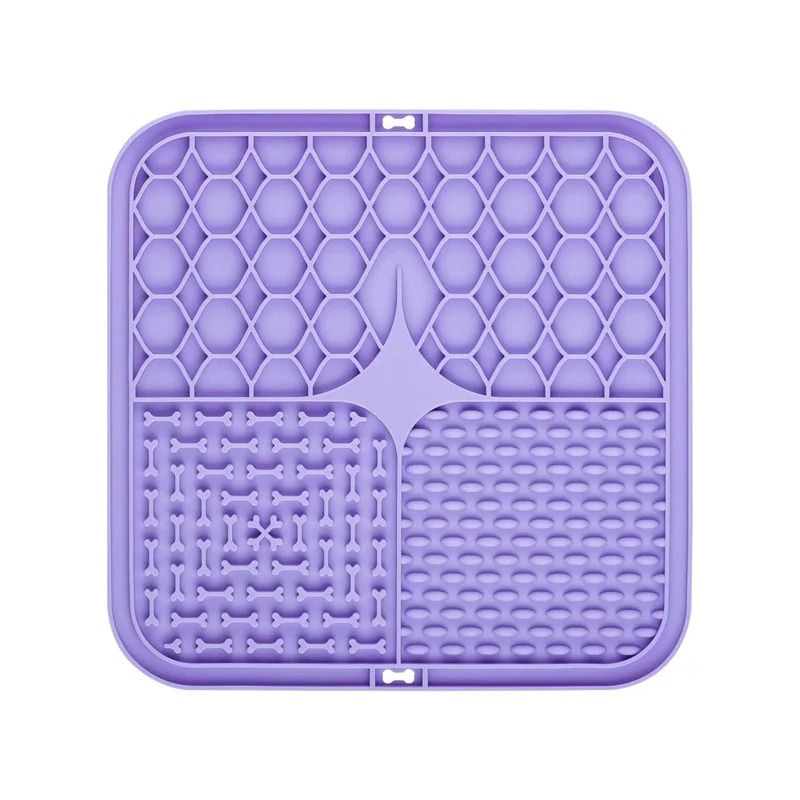 Silicone Pet Lick Mat Calming Bathing Distraction Slow Feeding Training Plate 7