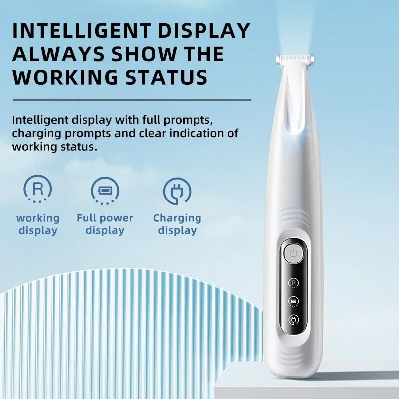 LED Precision Paw Trimmer Waterproof TypeC Rechargeable Clippers With 07 In Wide Blade 4